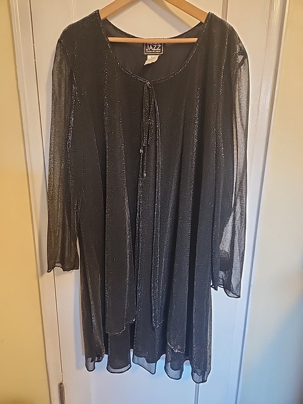 Plus Size 24 Black Shimmery Cocktail Dress By More Jazz